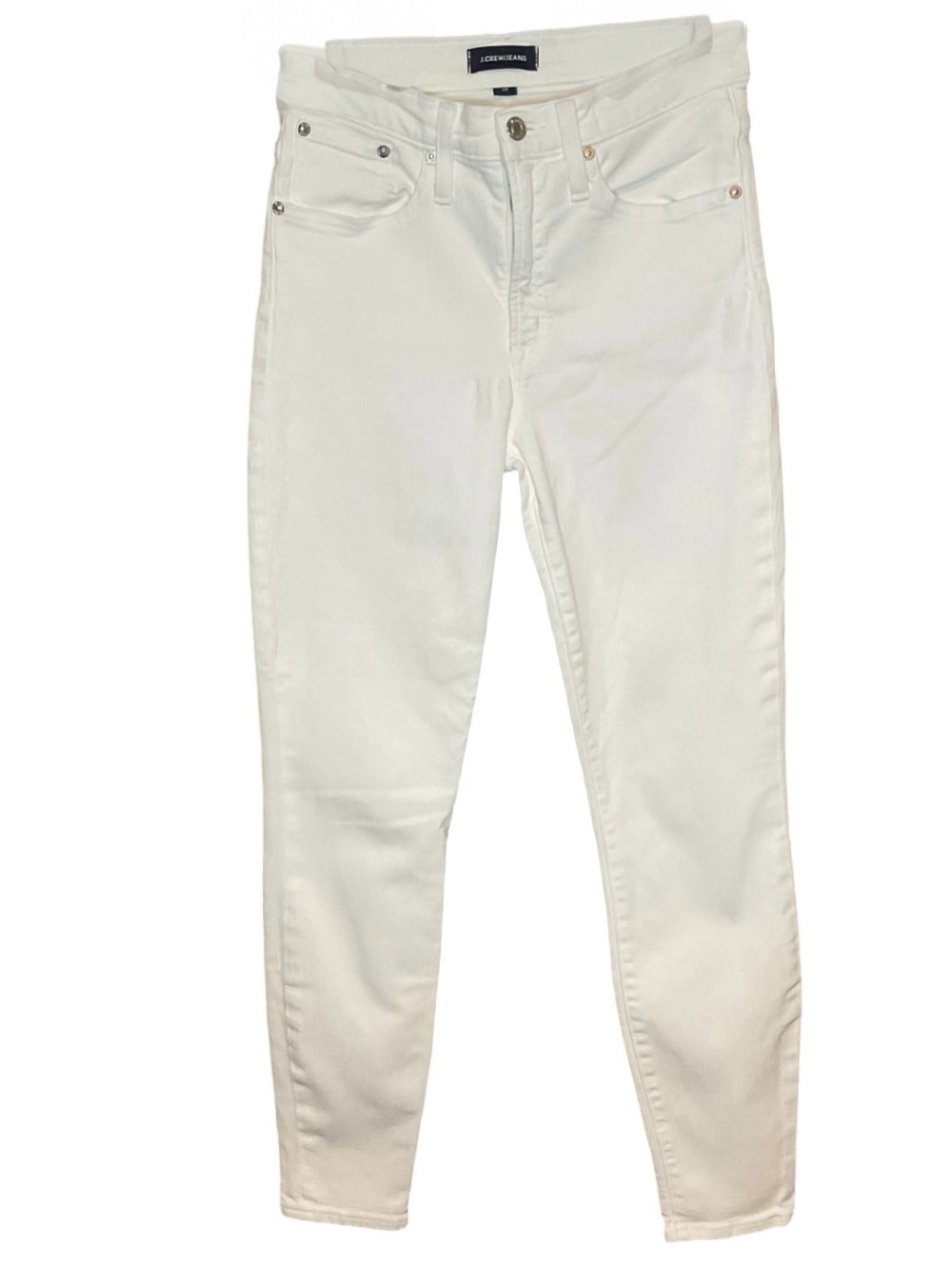 J. Crew 9” High-Rise Toothpick White Jeans Size 28